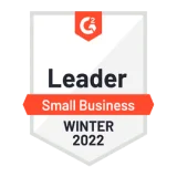 Badge de leader du classement G2 pour les petites entreprises